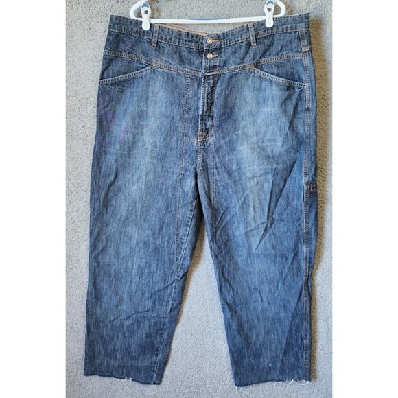 Y2K Marithe Francois Girbaud Double Button Skater Hip Hop Blue Jeans Size 44 - Picture 1 of 16